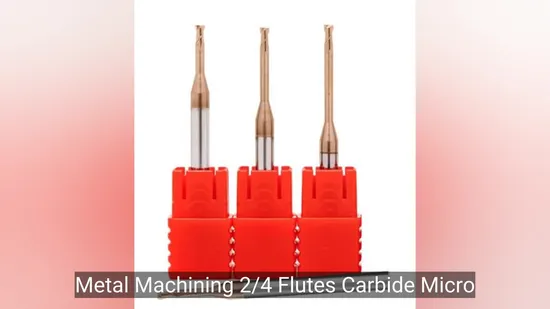 Metal Machining 2/4 Flutes Carbide Micro Square and Ball Nose End Mill Cutters